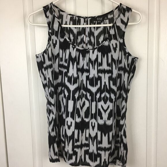 a.n.a Black and White Tank Blouse - Picture 1 of 3